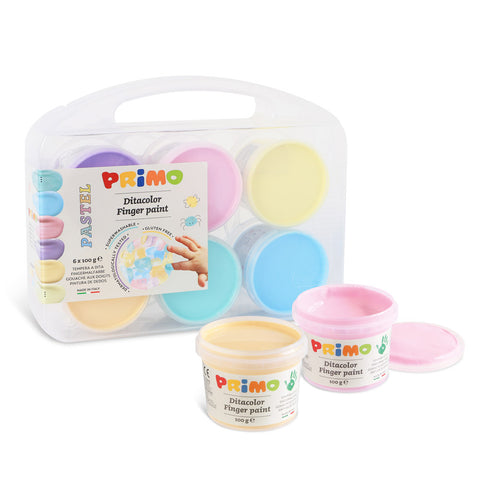 Finger Paints - Pastel Colours (6 * 100g pots)