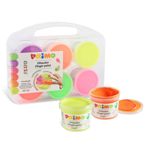 Finger Paints - Neon Colours (6 * 100g pots)