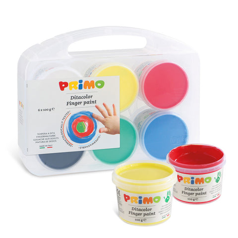 Finger Paints - Primary Colours (6 * 100g pots)