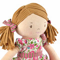 Bonikka Fran Light Brown Hair Doll in Dark Pink & Green Dress