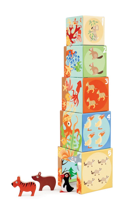 Scratch Build and Play: Stacking Tower - Animals of the World
