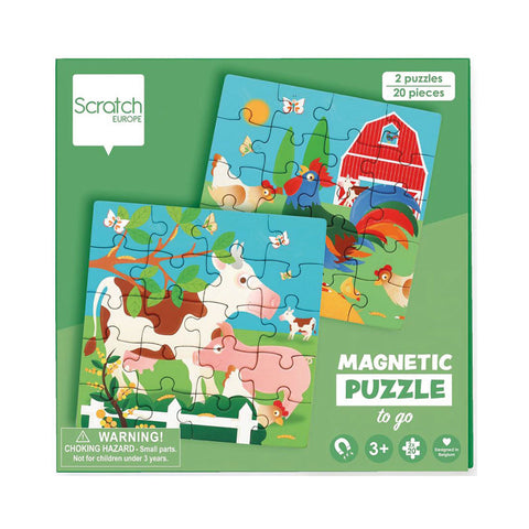 Scratch Magnetic Puzzle Book - FARM