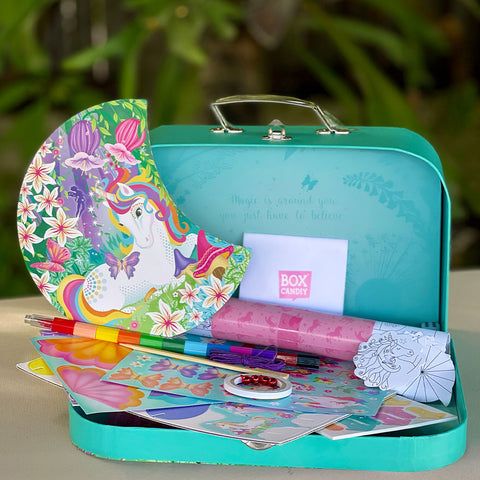 Unicorn Adventure Travel Suitcase Multi Craft and Activity Set