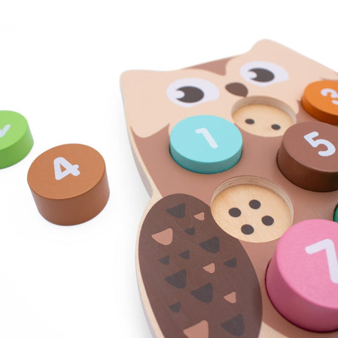Woodland Owl Number Block Puzzle