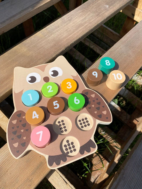 Woodland Owl Number Block Puzzle