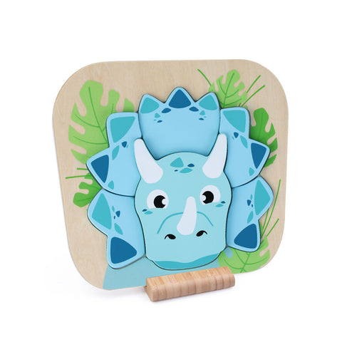 Dino Raised Puzzle - Triceratops