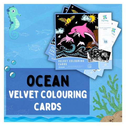Velvet Colouring Cards - Ocean