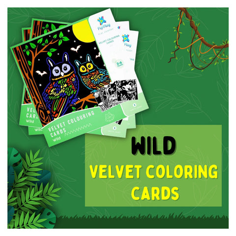 Velvet Colouring Cards - Wild