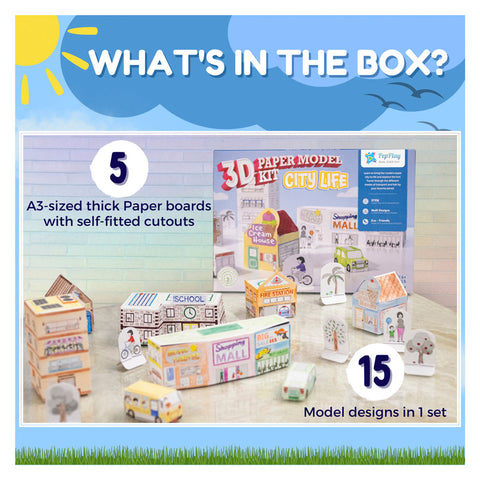 3D Paper Model Kit - City Life