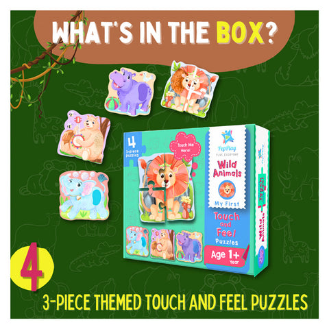Touch & Feel Puzzles - Wild Animals