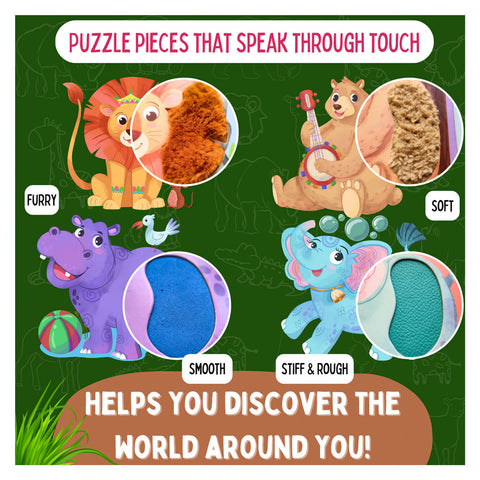 Touch & Feel Puzzles - Wild Animals