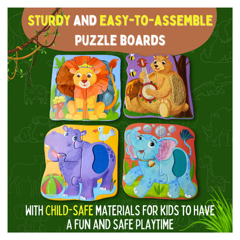 Touch & Feel Puzzles - Wild Animals