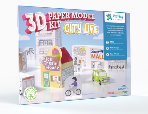 3D Paper Model Kit  - City Life