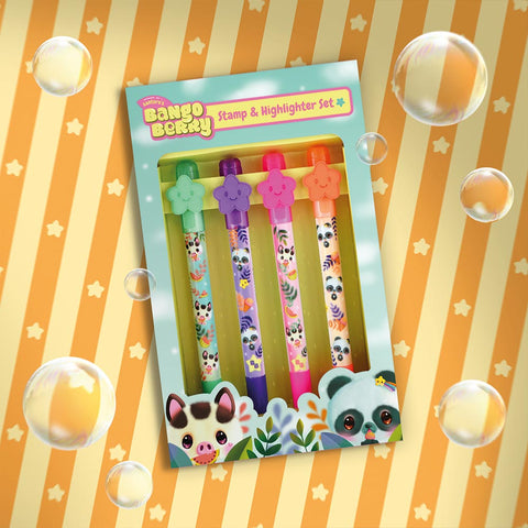 Bangoberry - Rolling Stamp and Highlighter Pen Set