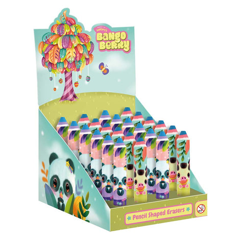 Bangoberry - Pencil Shaped Erasers in a Display (24 in CDU)