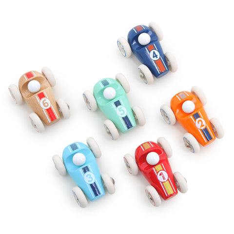 Vilac Mini Vintage Race Cars, Assortment of 6, Made in France