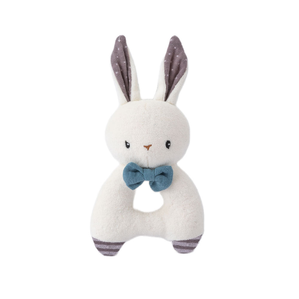 Rabbit Rattle - Blue (Organic Cotton) – Inside Out Toys