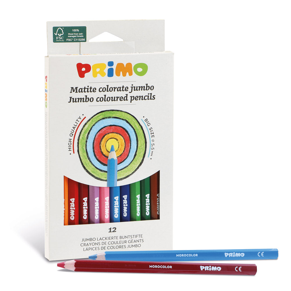 Jumbo Colouring Pencils (12 colours) – Inside Out Toys