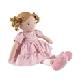 Bonikka Amelia Light Brown Hair Doll in Pink Linen Dress