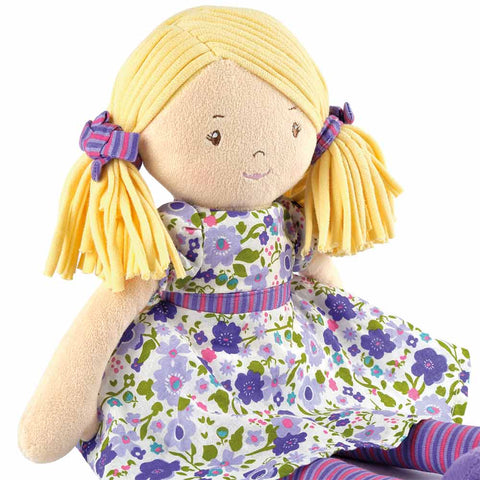 Bonikka Peggy Blonde Hair Doll on Lilac & Pink Dress