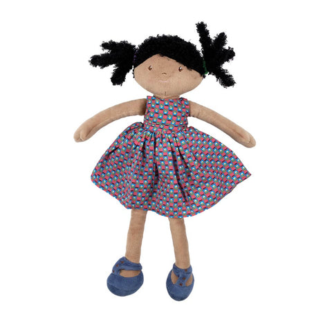 Bonikka Leota Black Hair Doll with Printed Dress