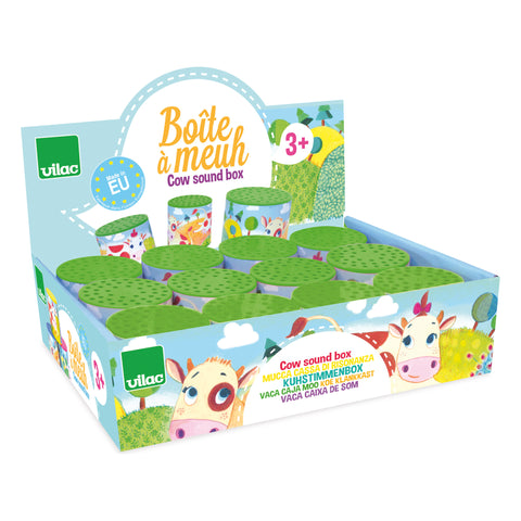 Vilac Cow Sound Boxes, Counter Display of 12