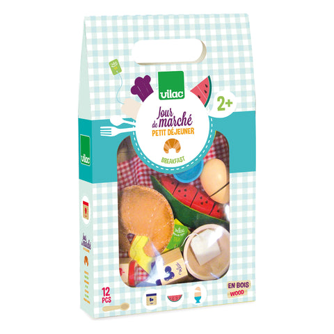 Vilac Wooden Breakfast Play Food Set