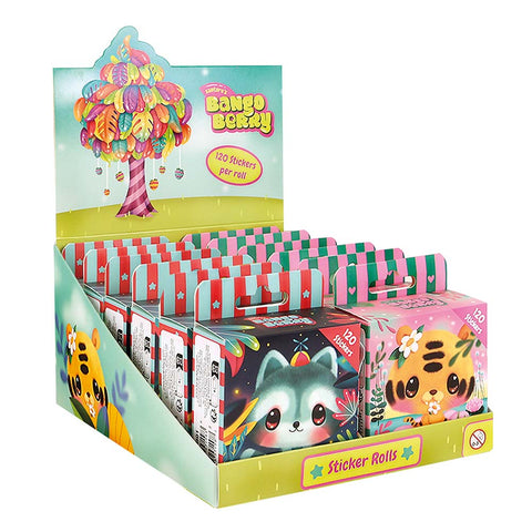 Bangoberry - Sticker Rolls in a Display (12 in CDU)