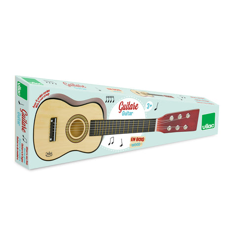 Vilac Wooden 6-String Guitar, Natural