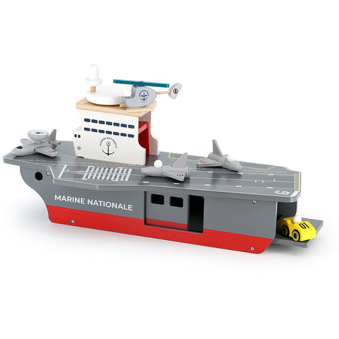 Vilac Wooden Aircraft Carrier with Aircraft