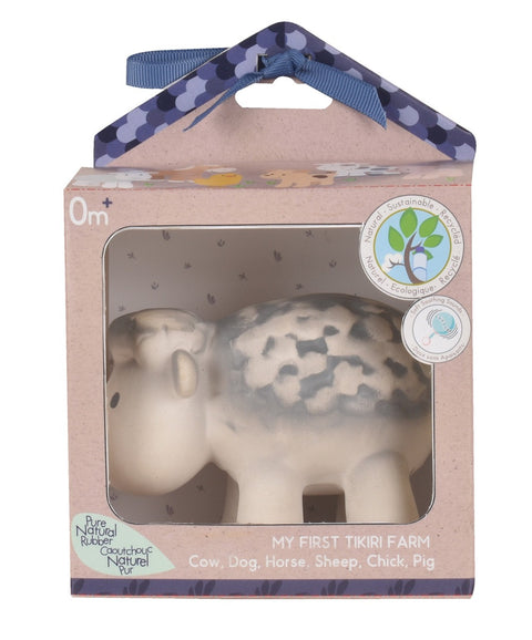 Gift Boxed Sheep – Natural Rubber Rattle & Bath Toy