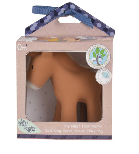 Gift Boxed Horse – Natural Rubber Rattle & Bath Toy