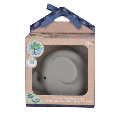 Gift Boxed Elephant – Natural Rubber Rattle & Bath Toy
