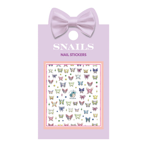 Snails Nail Stickers - Butterfly Garden (pack of 10)