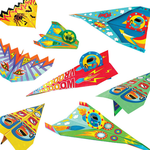 Paper Planes - 20 planes to colour and decorate
