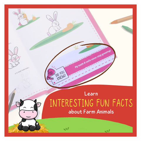 Step-By-Step Drawing Book - Cute Farm Animals