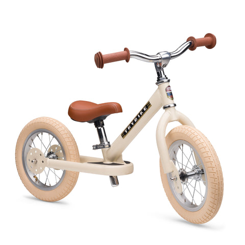 Trybike 2-in-1 Steel Balance Bike & Trike - CREAM