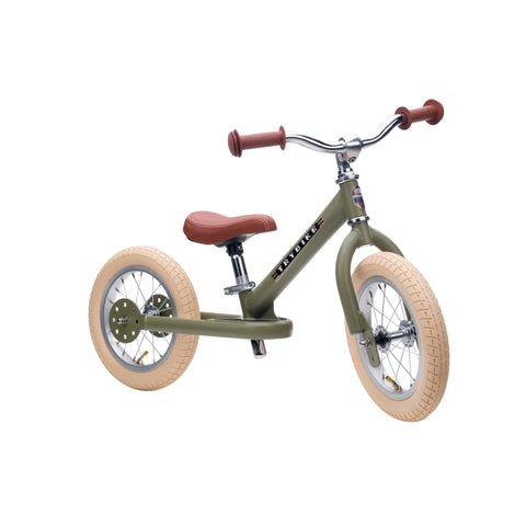 Trybike 2-in-1 Steel Balance Bike & Trike - GREEN