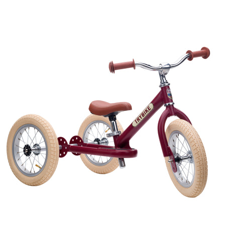 Trybike 2-in-1 Steel Balance Bike & Trike - RED