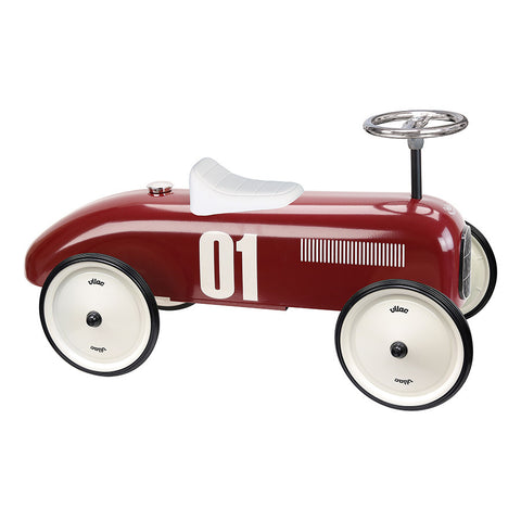 Vilac Vintage Ride-On Car - Classic Metal Children's Racing Car