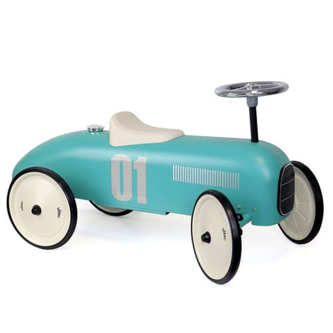 Vilac Vintage Ride-On Car - Classic Metal Children's Racing Car