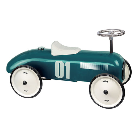 Vilac Vintage Ride-On Car - Classic Metal Children's Racing Car