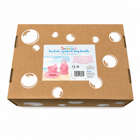 Scrunch Bucket, Spade, Bag Bundle - Flamingo Pink